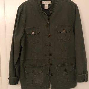 Olive Green  7 button military looking jacket
